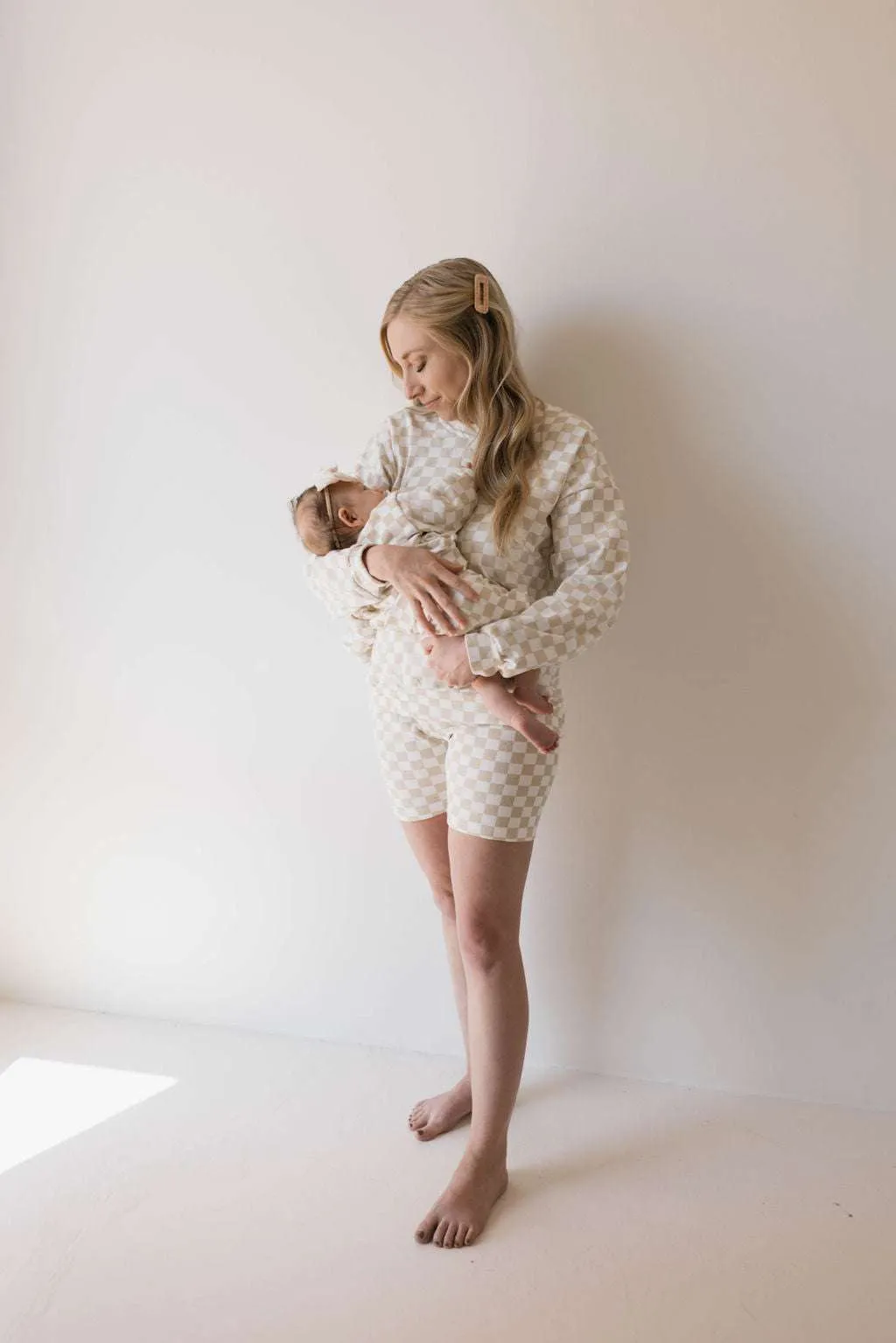 Chai Checkerboard | Children's Long Sleeve Short Set