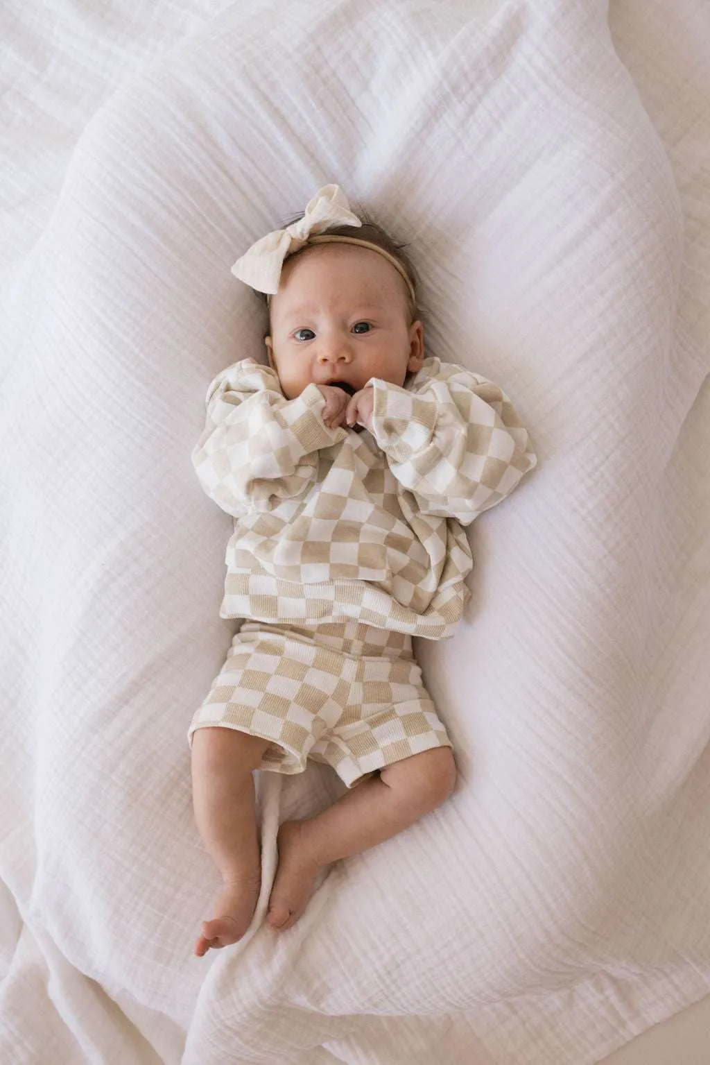 Chai Checkerboard | Children's Long Sleeve Short Set