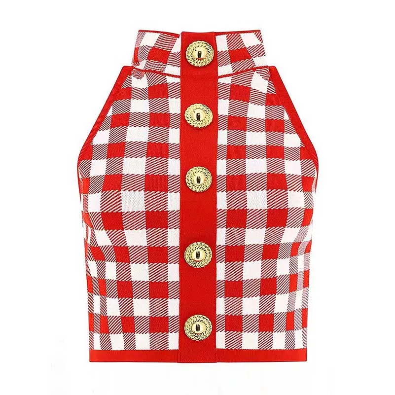 Checked Suit Chic Knit Crop Top Short Skirt Cardigan Coat Mini Dress Set