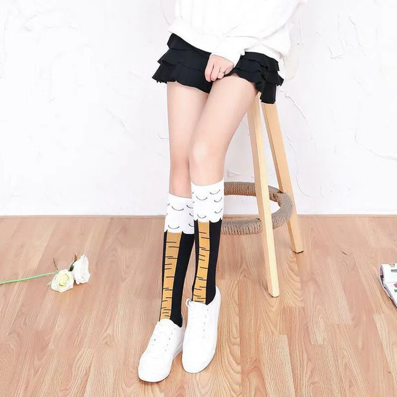 Chicken Legs High Knee Ladies' Socks