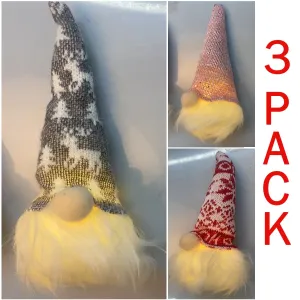 Christmas Santa Claus Illuminate Decor - 3 Pieces