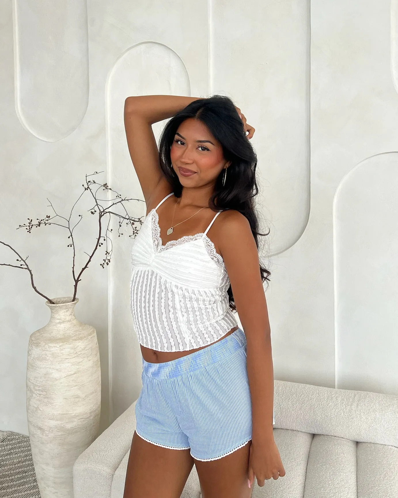 City Girl Textured Knit Cami Top