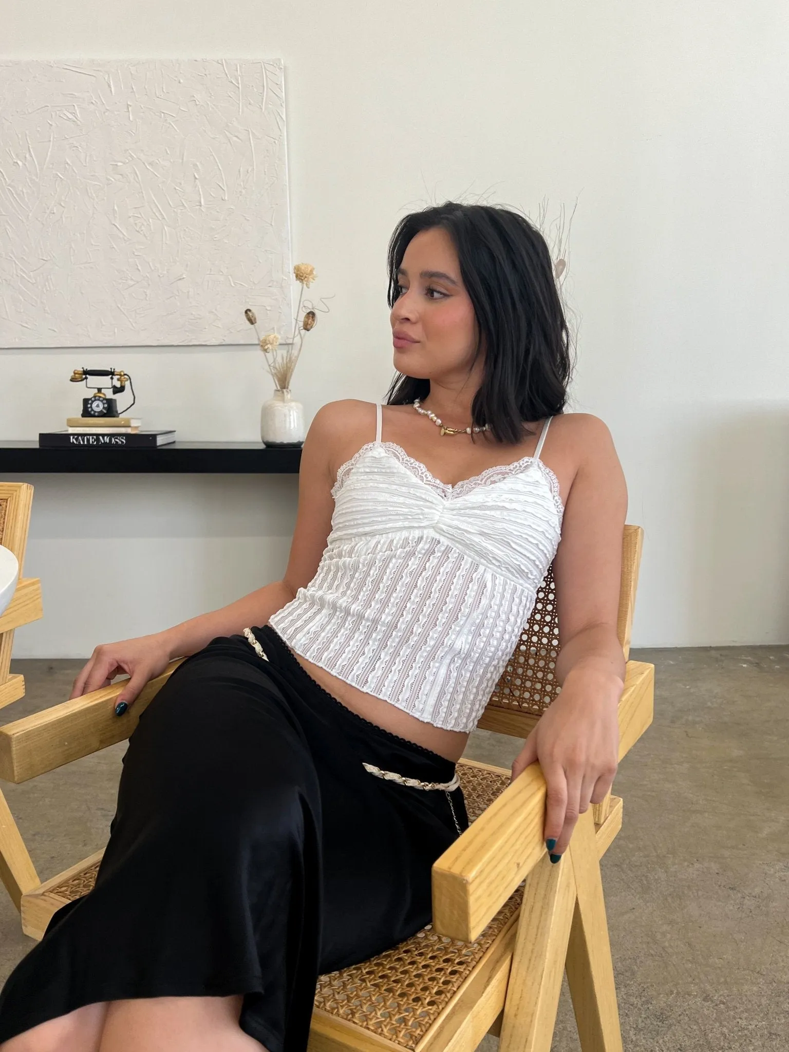 City Girl Textured Knit Cami Top
