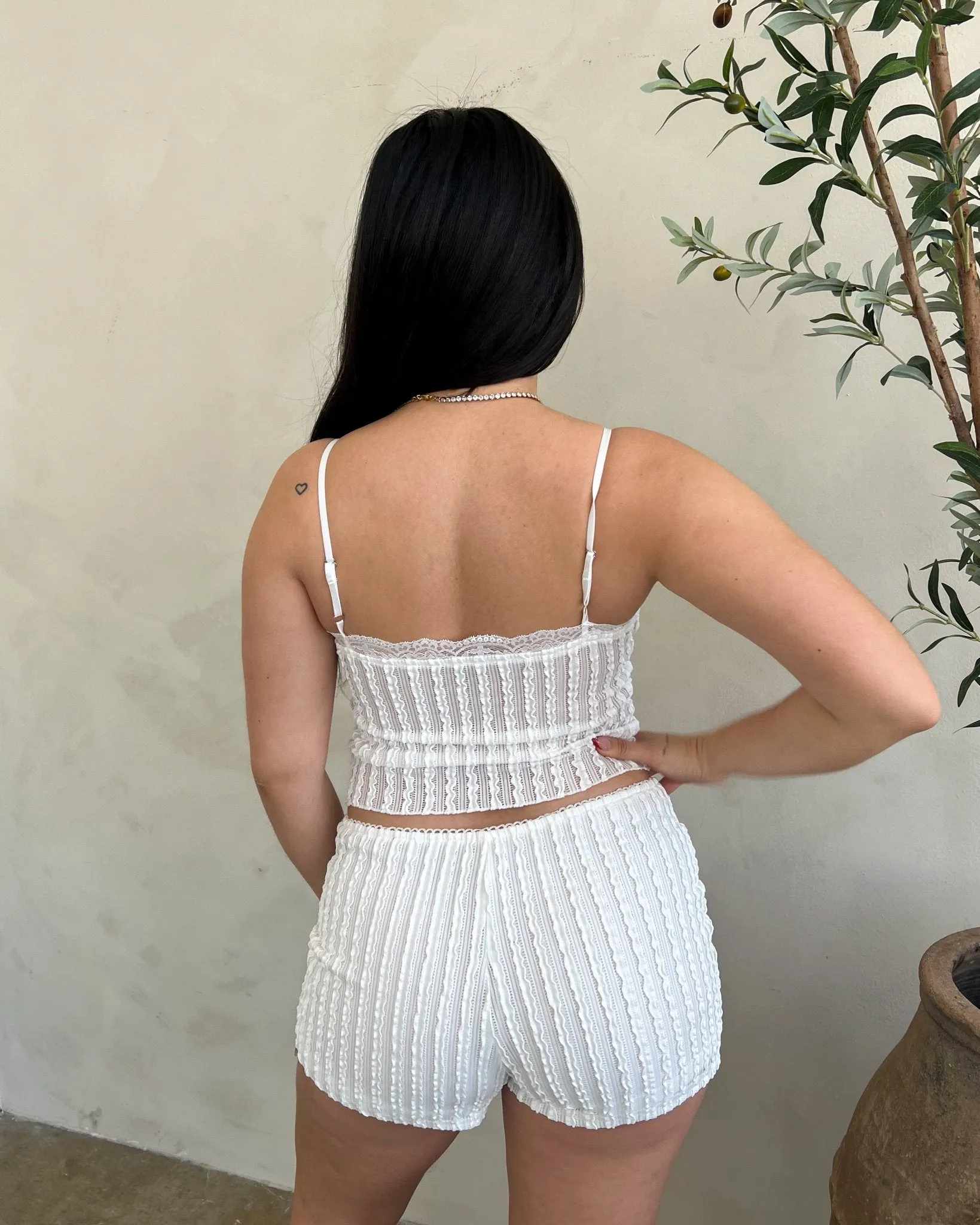 City Girl Textured Knit Cami Top