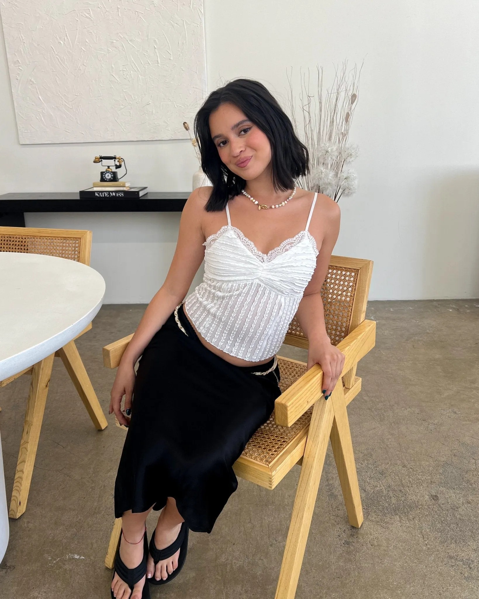 City Girl Textured Knit Cami Top