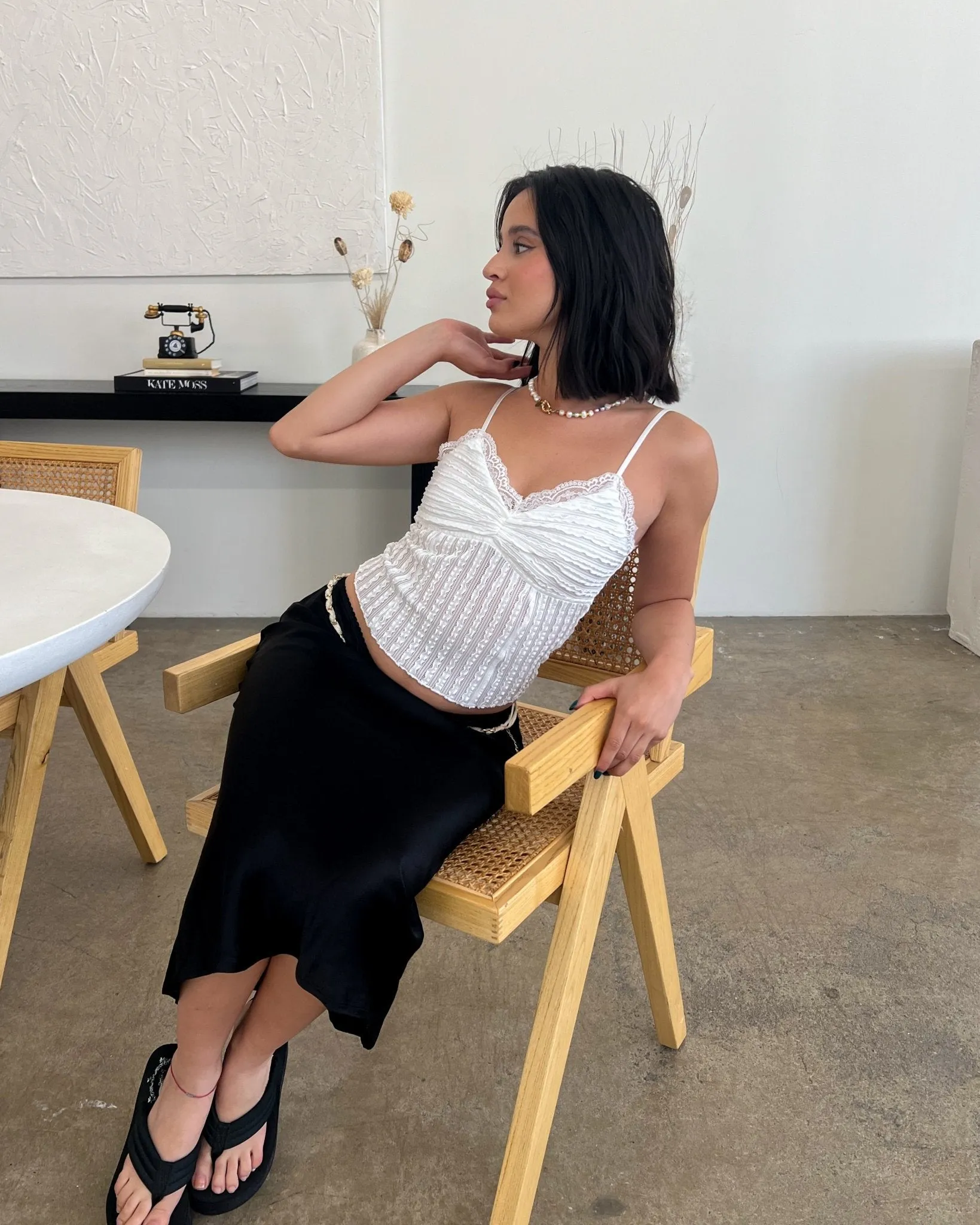 City Girl Textured Knit Cami Top