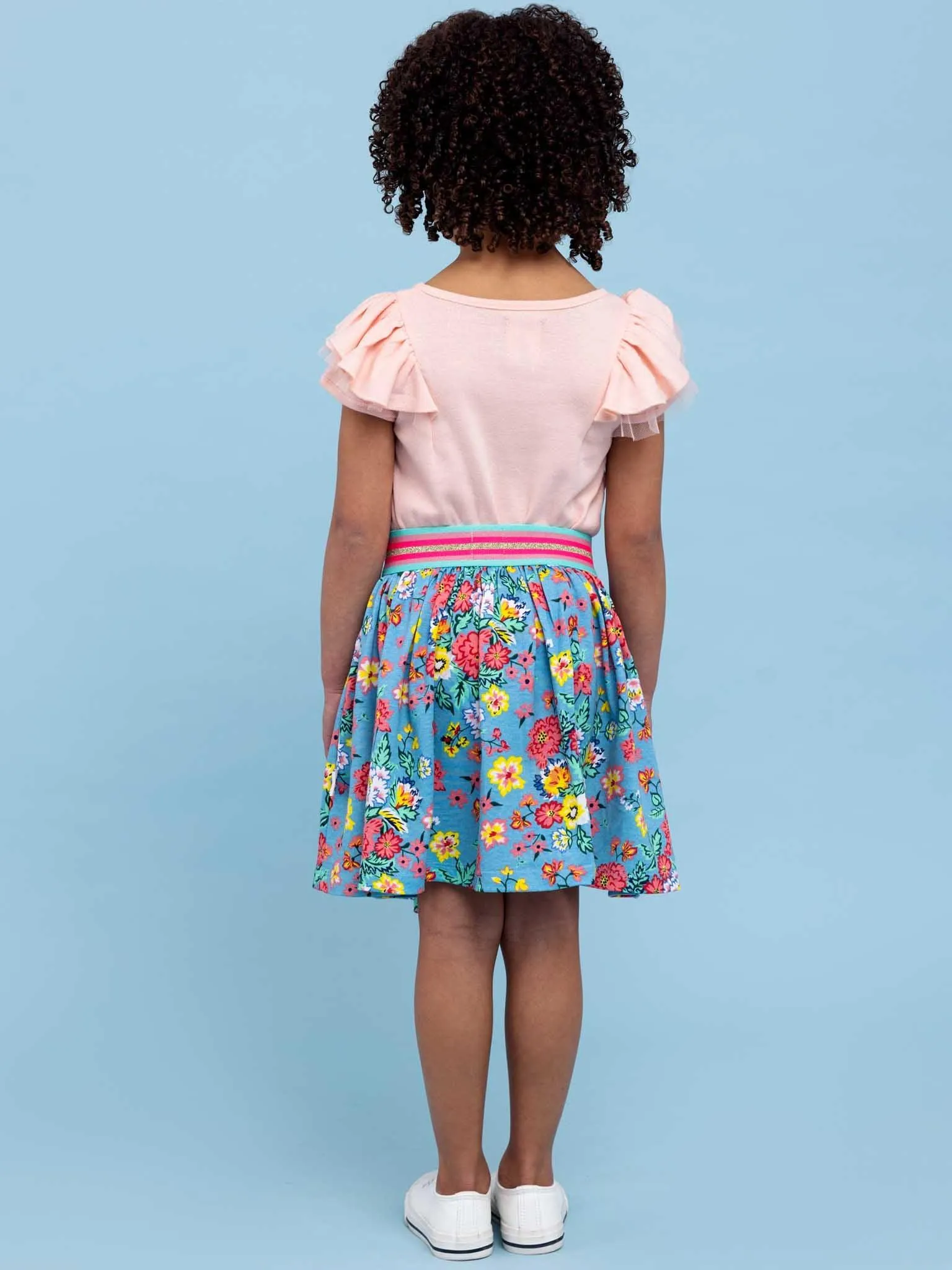 Cornflower Meadow Jersey Skirt