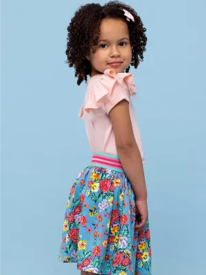 Cornflower Meadow Jersey Skirt