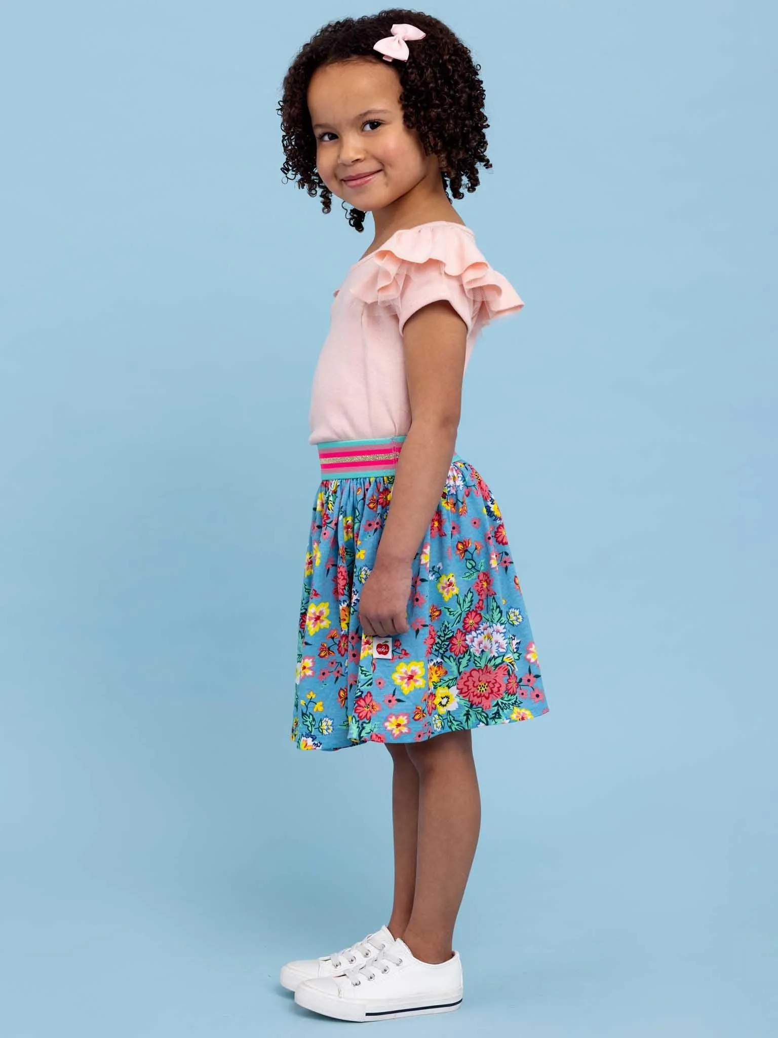 Cornflower Meadow Jersey Skirt