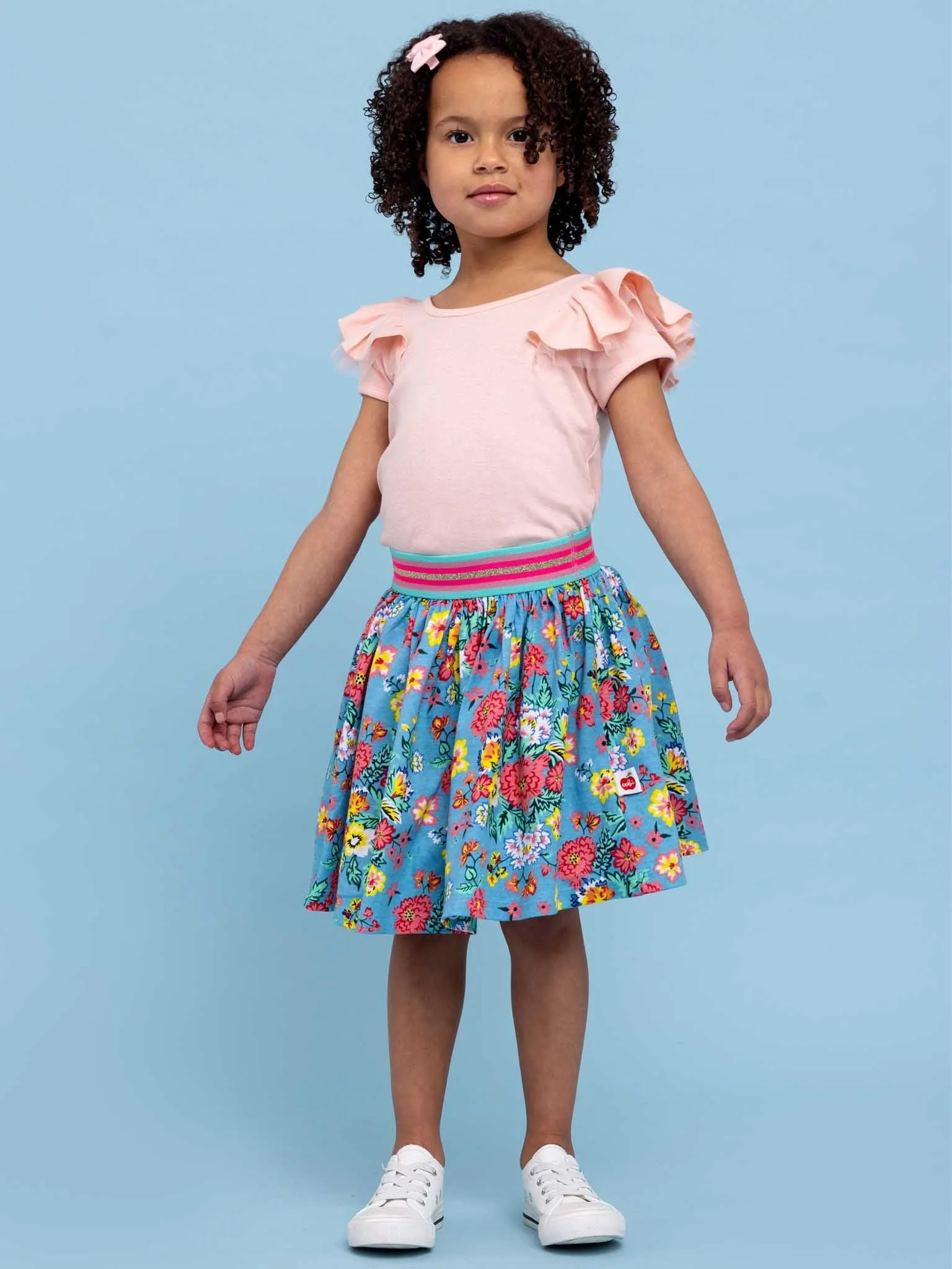 Cornflower Meadow Jersey Skirt
