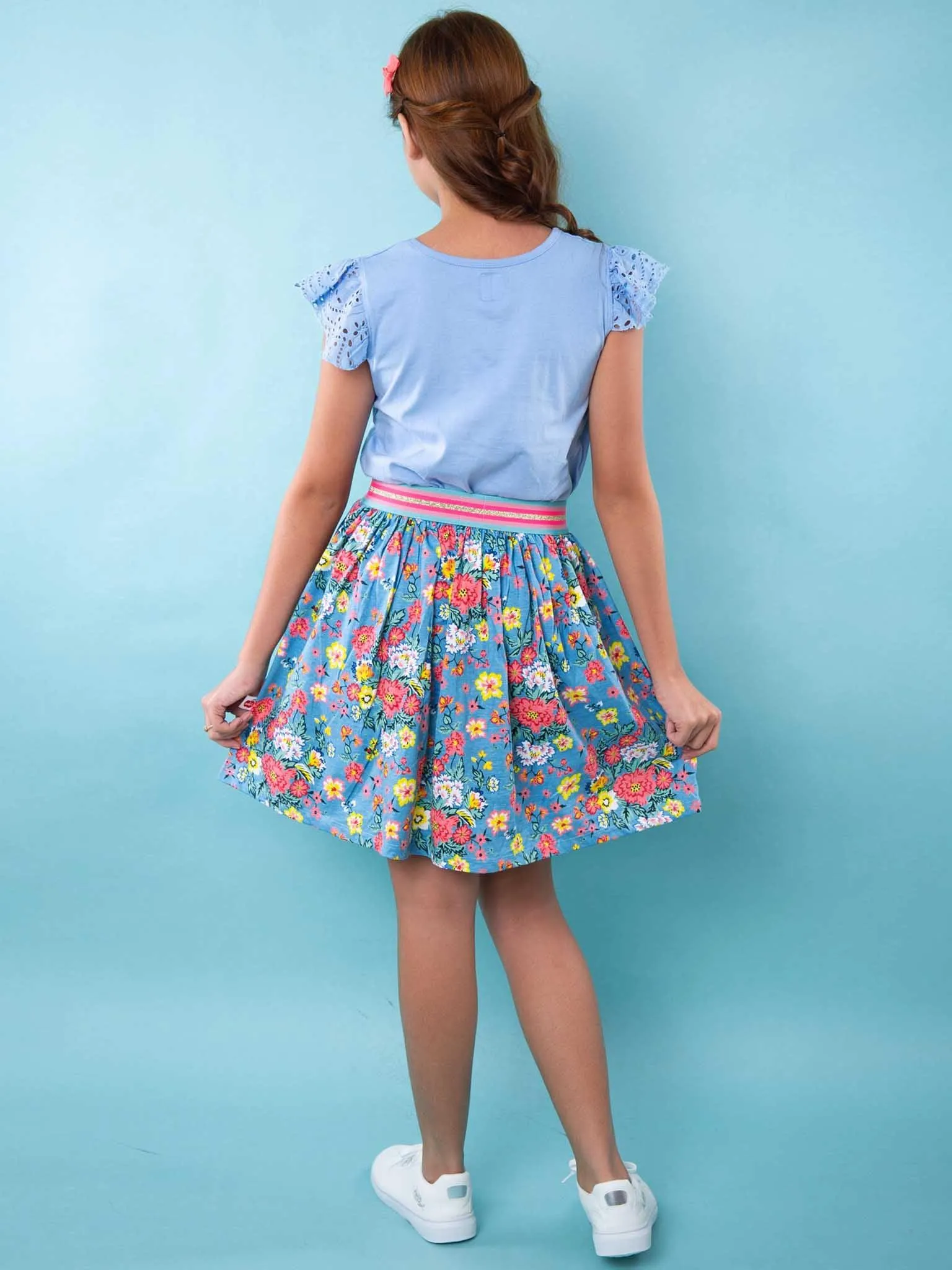 Cornflower Meadow Jersey Skirt