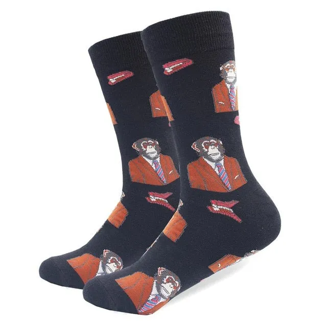 Cotton Colored Multi Pattern Skateboard Sock