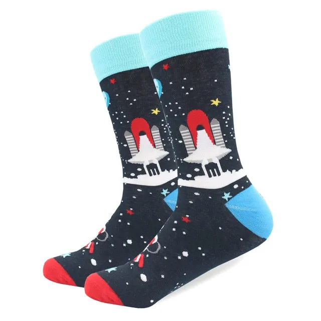 Cotton Colored Multi Pattern Skateboard Sock