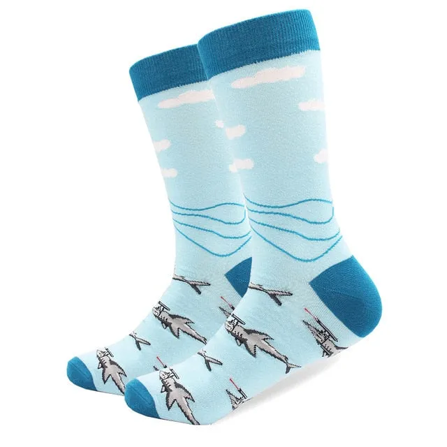 Cotton Colored Multi Pattern Skateboard Sock