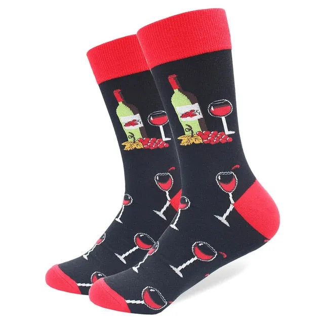 Cotton Colored Multi Pattern Skateboard Sock