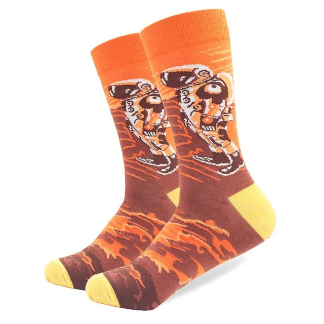 Cotton Colored Multi Pattern Skateboard Sock