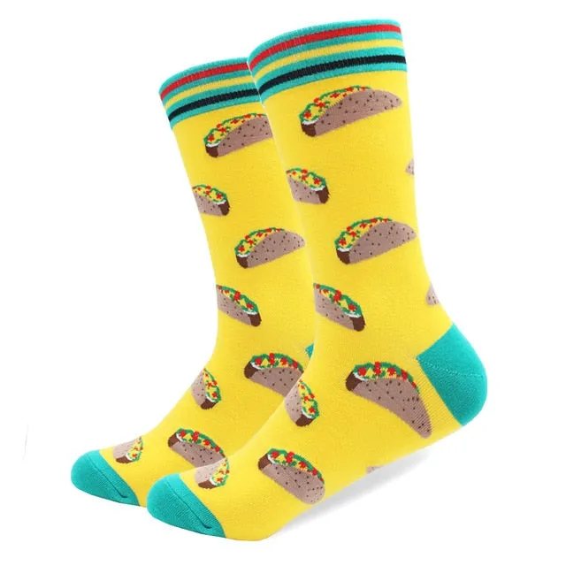 Cotton Colored Multi Pattern Skateboard Sock