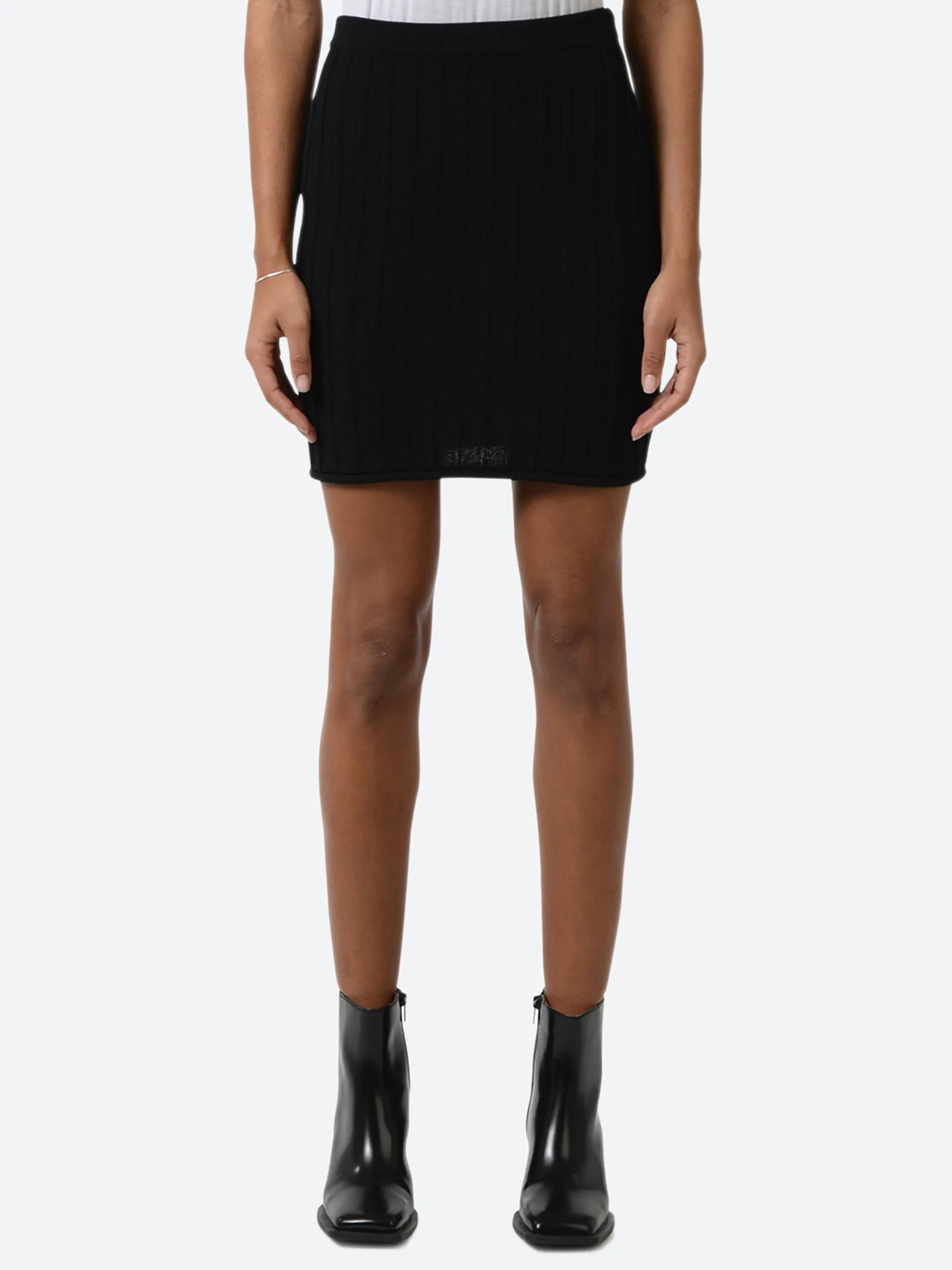 Cotton Rib Knit Skirt