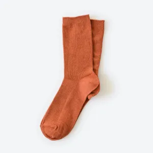 Cotton Unisex Crew Socks - Spice
