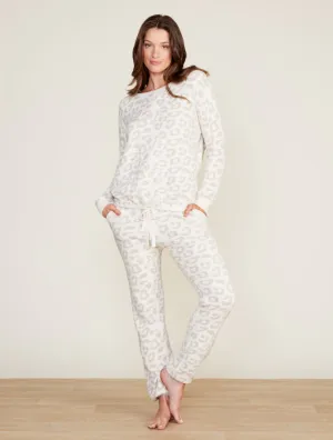 CozyChic Ultra Lite Slouchy Barefoot in the Wild Track Pant - Cream/Stone