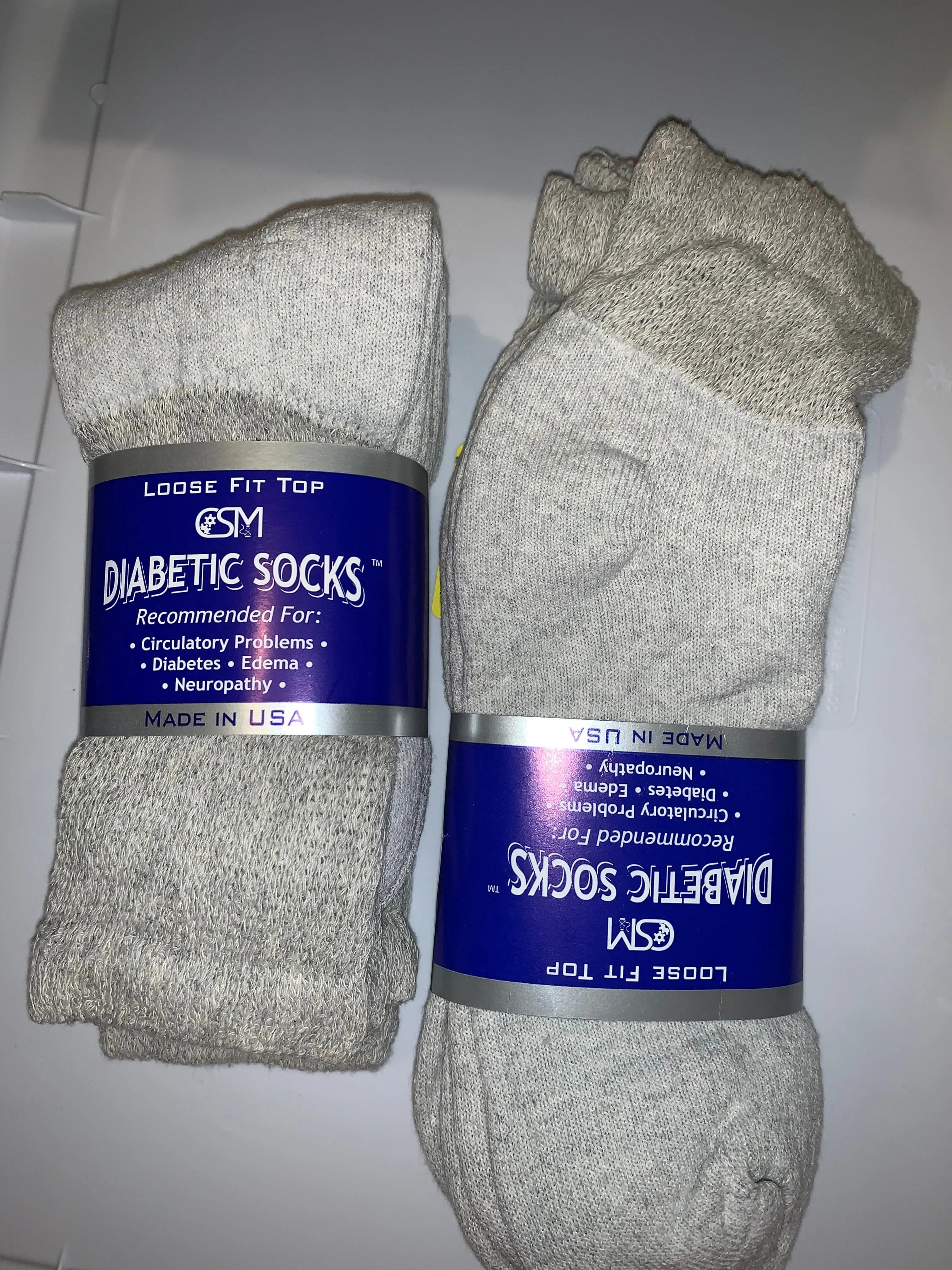 Cresswell Diabetic Crew Socks - Women - Gray