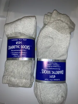 Cresswell Diabetic Crew Socks - Women - Gray