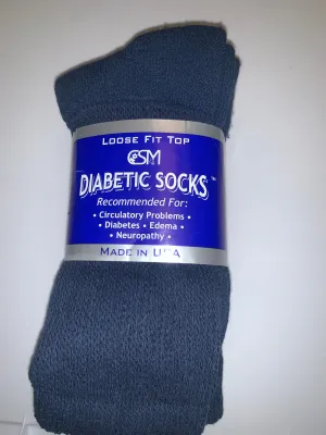 Cresswell Diabetic Crew Socks - Women - Navy