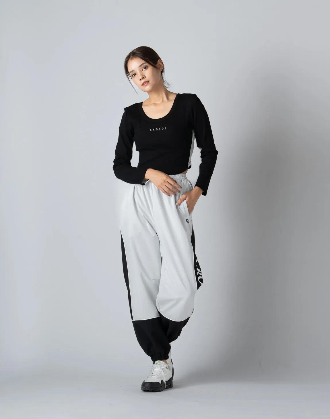 CRONOS WOMEN 2WAY LONG SLEEVE【BLACK】