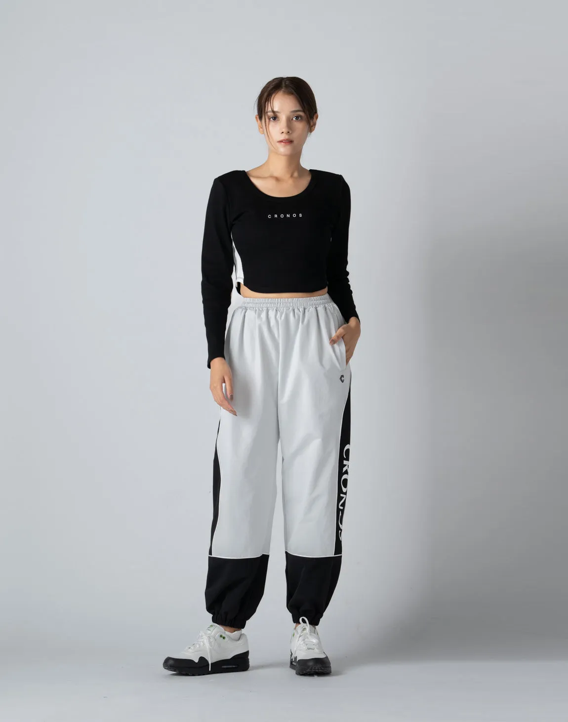 CRONOS WOMEN 2WAY LONG SLEEVE【BLACK】
