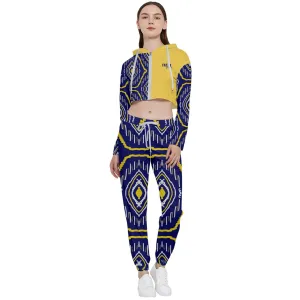 Cropped Zip Up Lounge Set