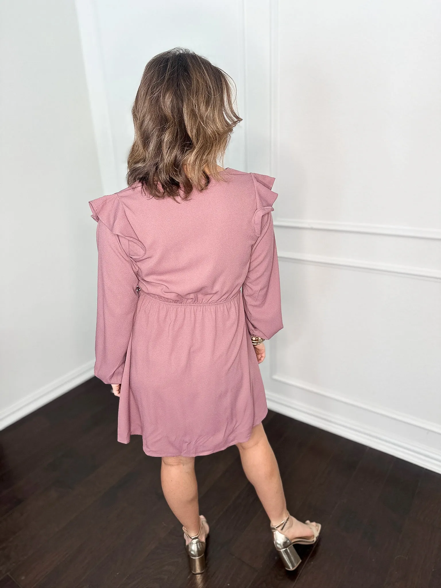 Dance with Me Wrap Ruffle Dress
