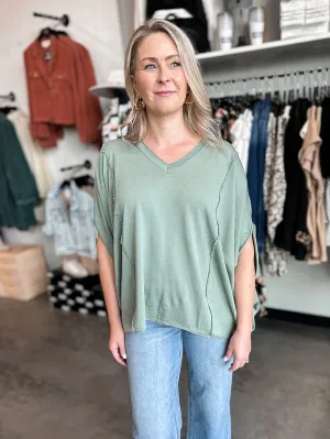 Darcy Dolman Exposed Hem Sweater