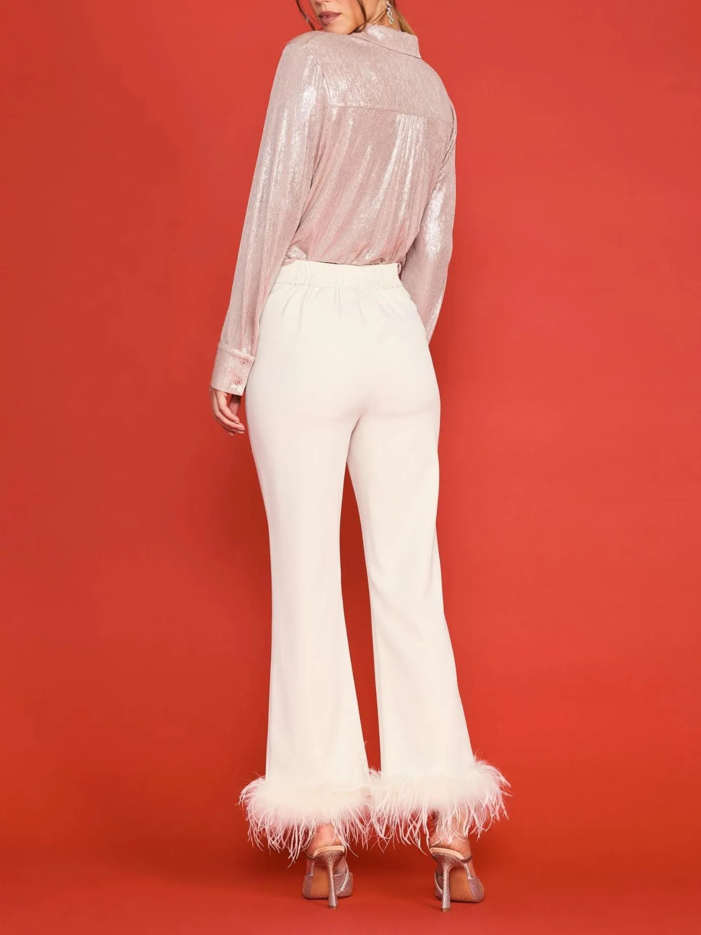 Detachable Feather Pant