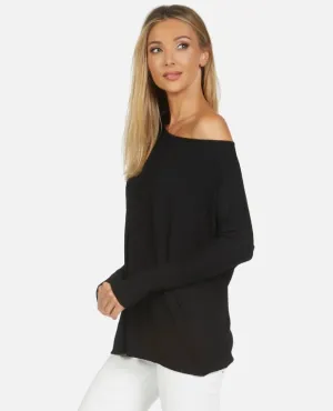 Deuce Cold Shoulder Top Black