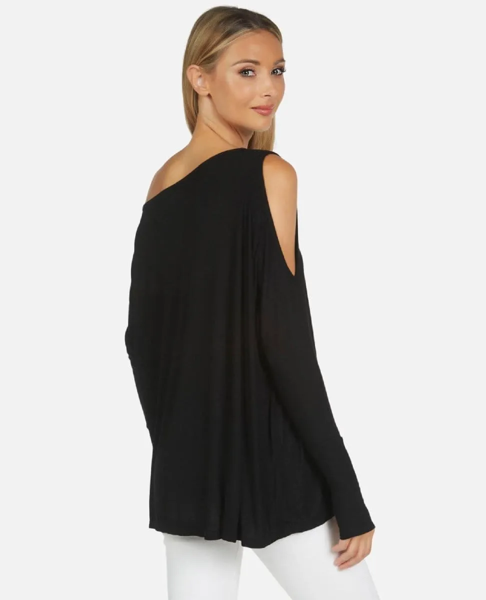 Deuce Cold Shoulder Top Black