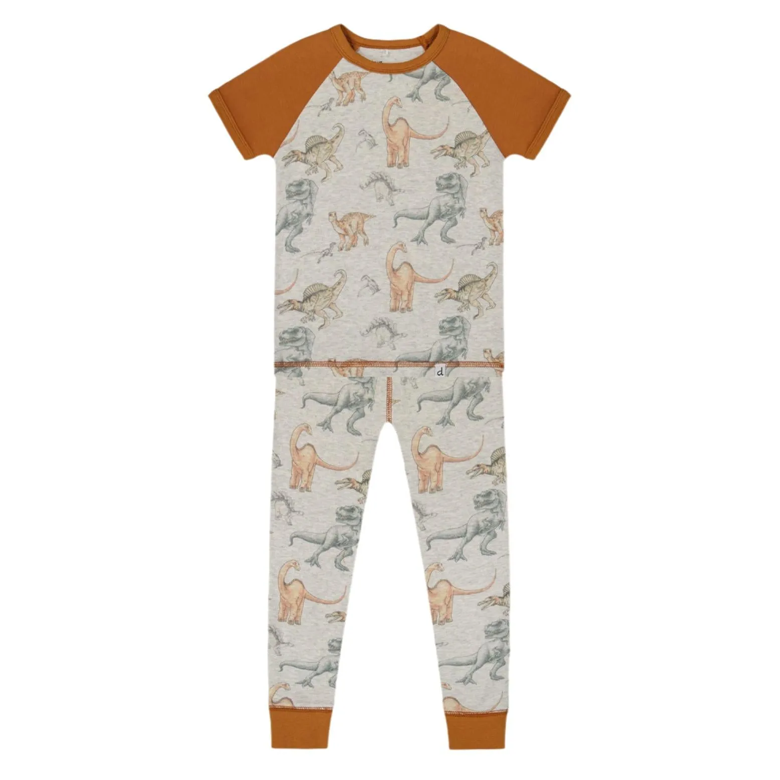 Deux Par Deux 2pc Pajama Set - Dinosaurs