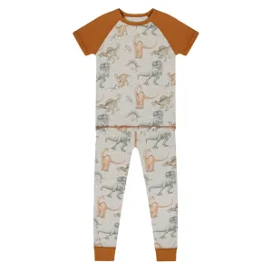 Deux Par Deux 2pc Pajama Set - Dinosaurs