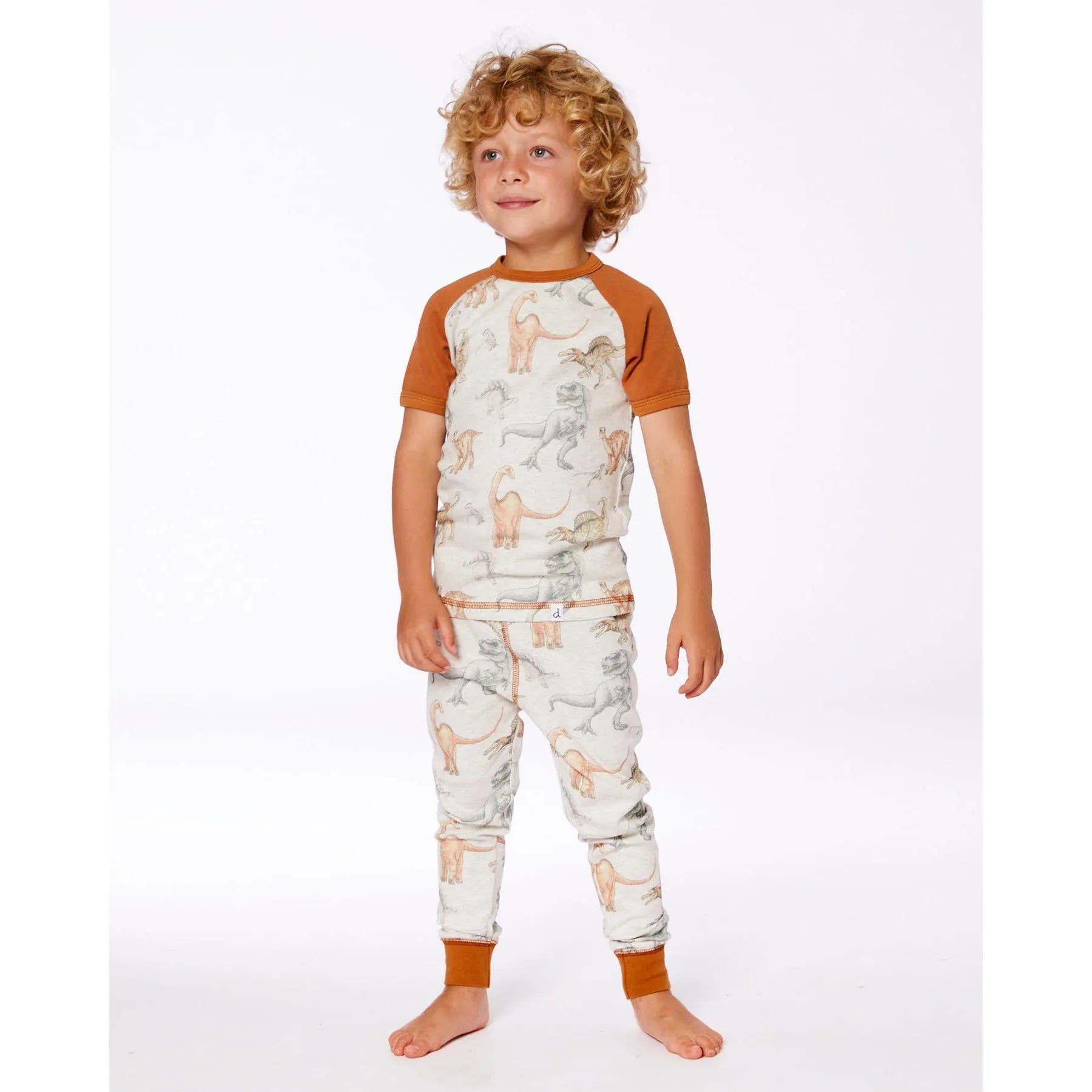 Deux Par Deux 2pc Pajama Set - Dinosaurs
