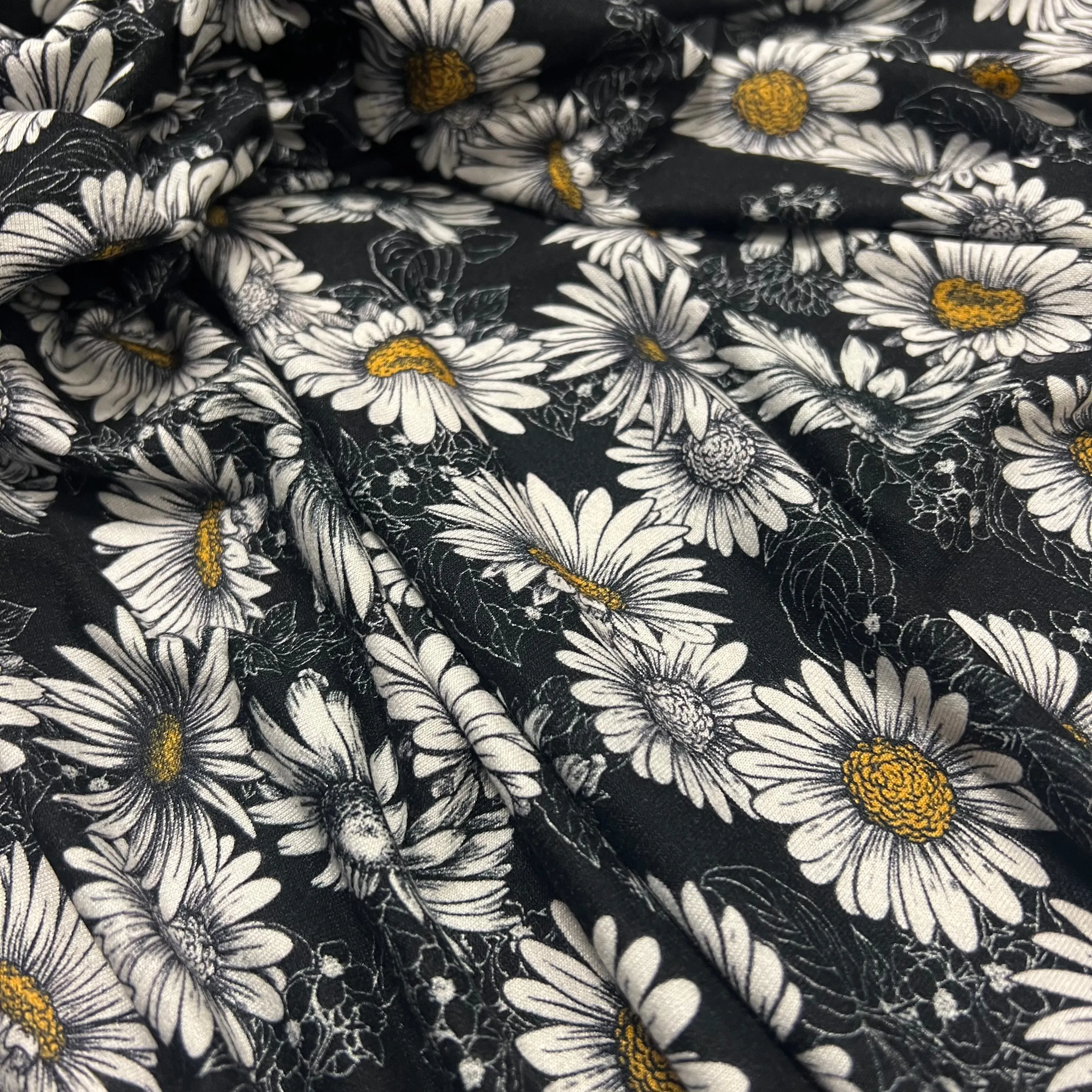 Diasy Blooms Viscose Jersey