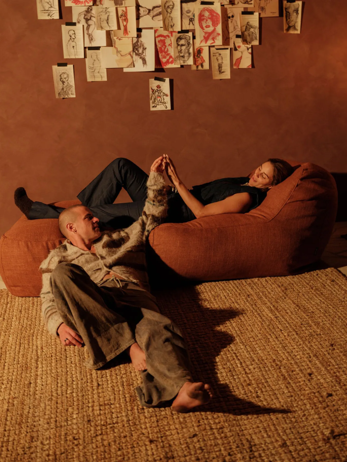 Dune Lounge Chair Performance Fabric - Terracotta