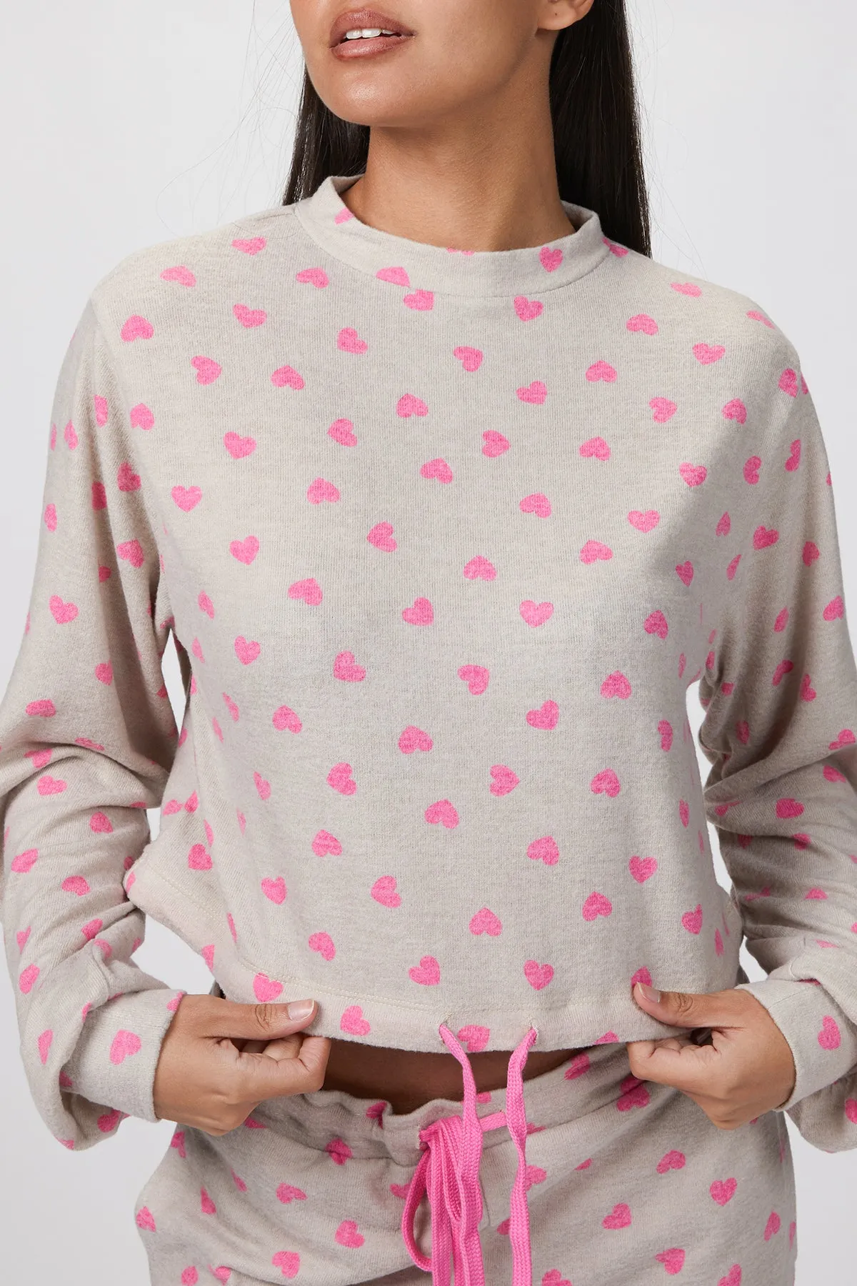 DYLAN HEART-PRINT SWEATSHIRT