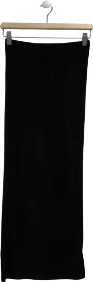 edikted Black Dirt Knit Ribbed Tube Skirt UK S