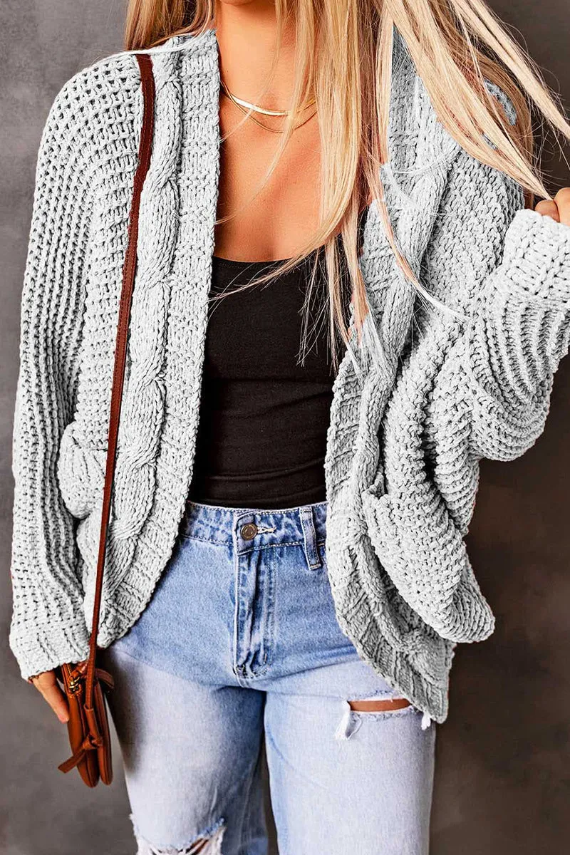 Elegant Solid Pocket Solid Color Cardigan Collar Tops