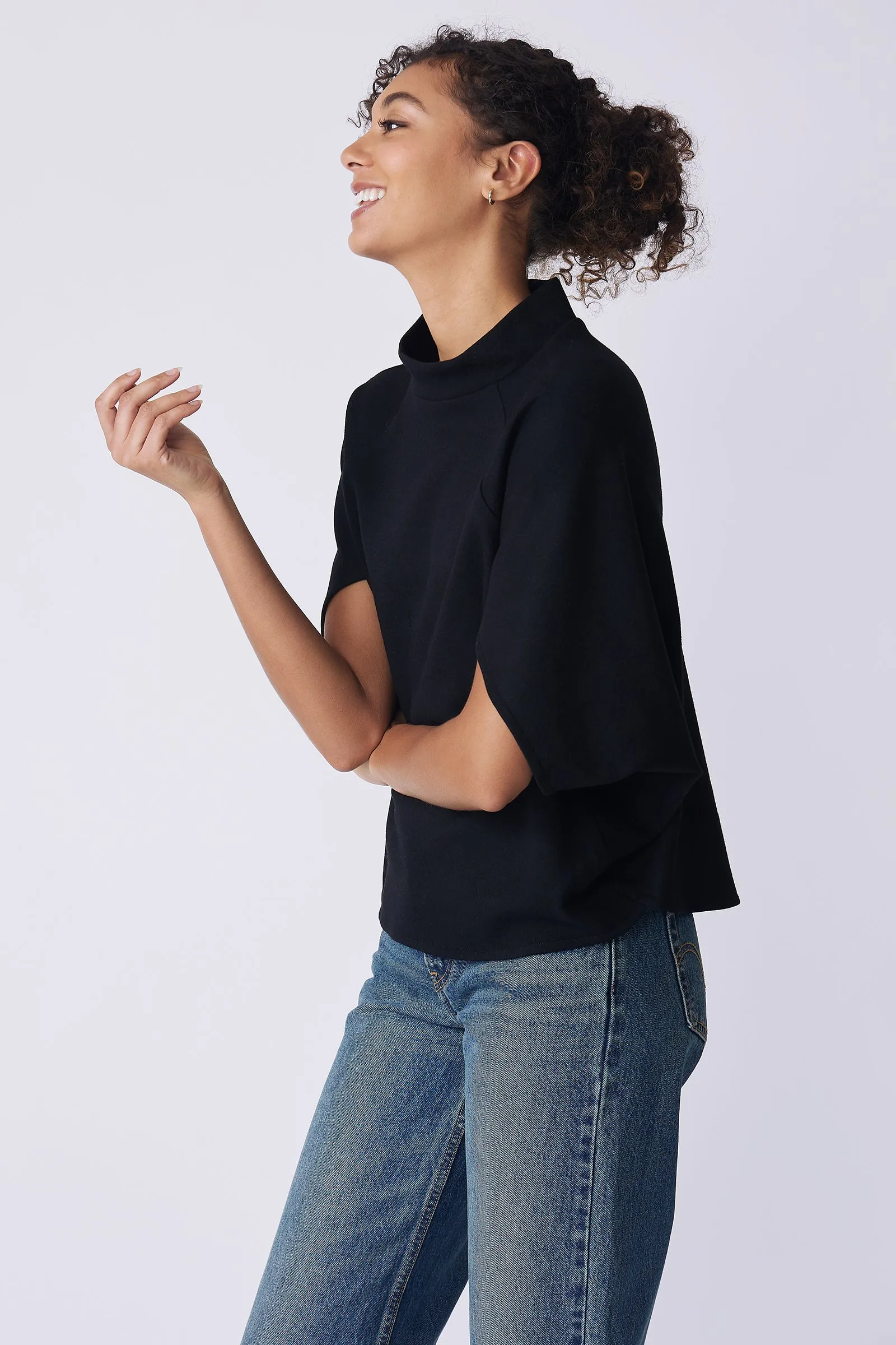 Elsa Cape Top - Black