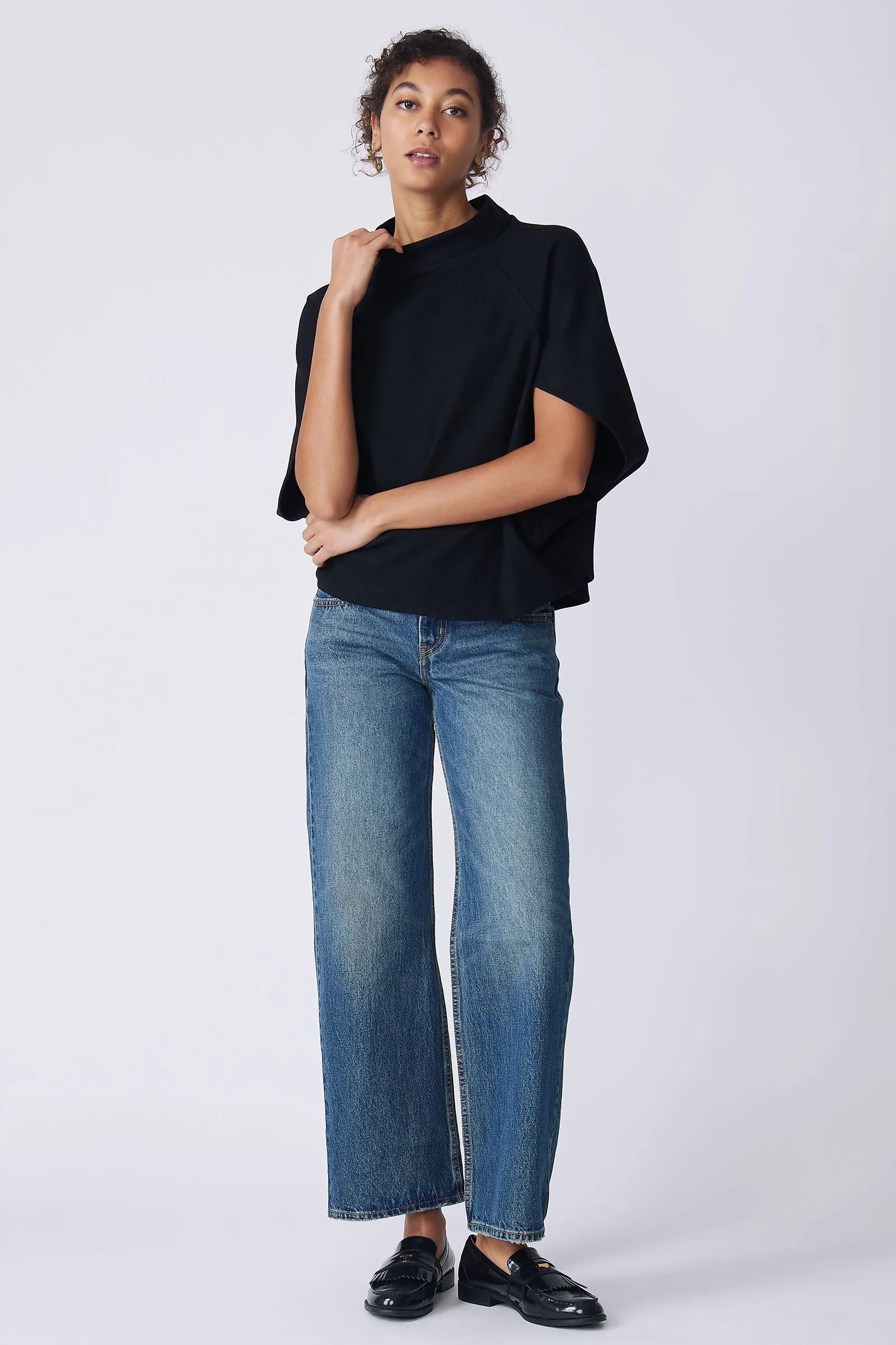 Elsa Cape Top - Black