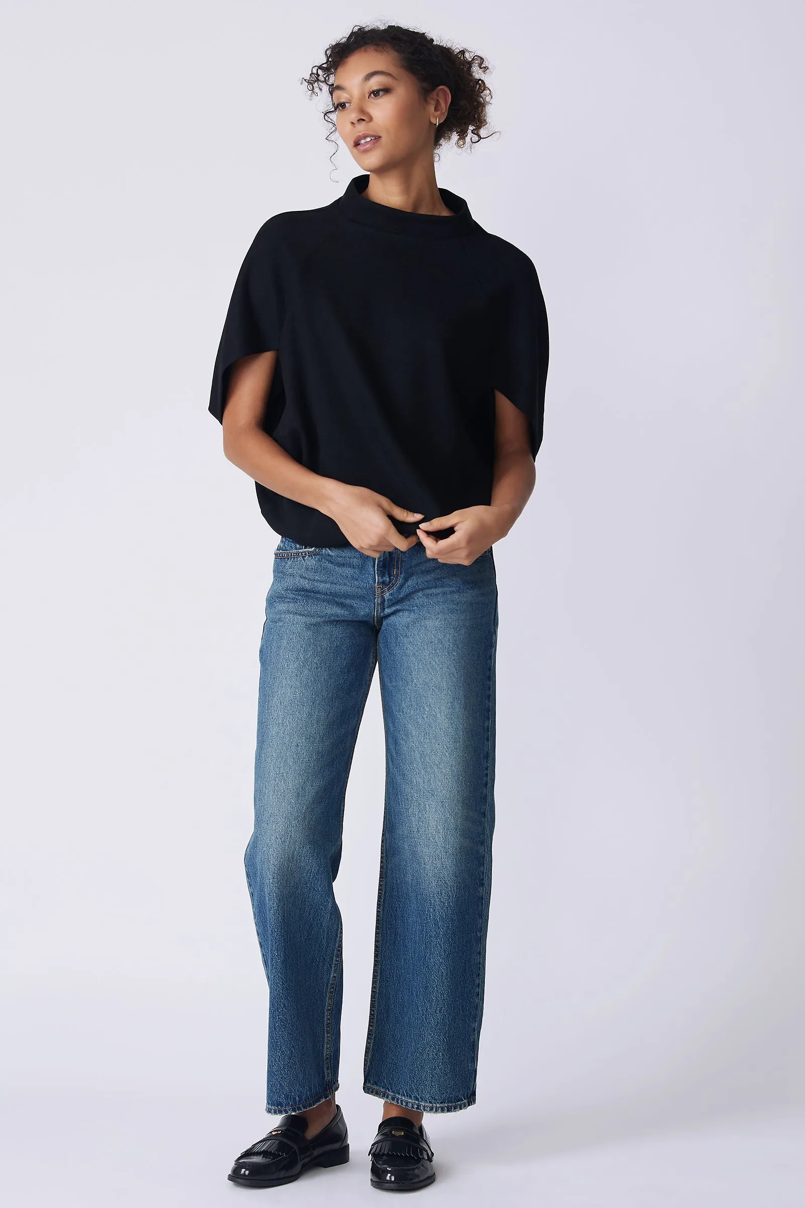 Elsa Cape Top - Black