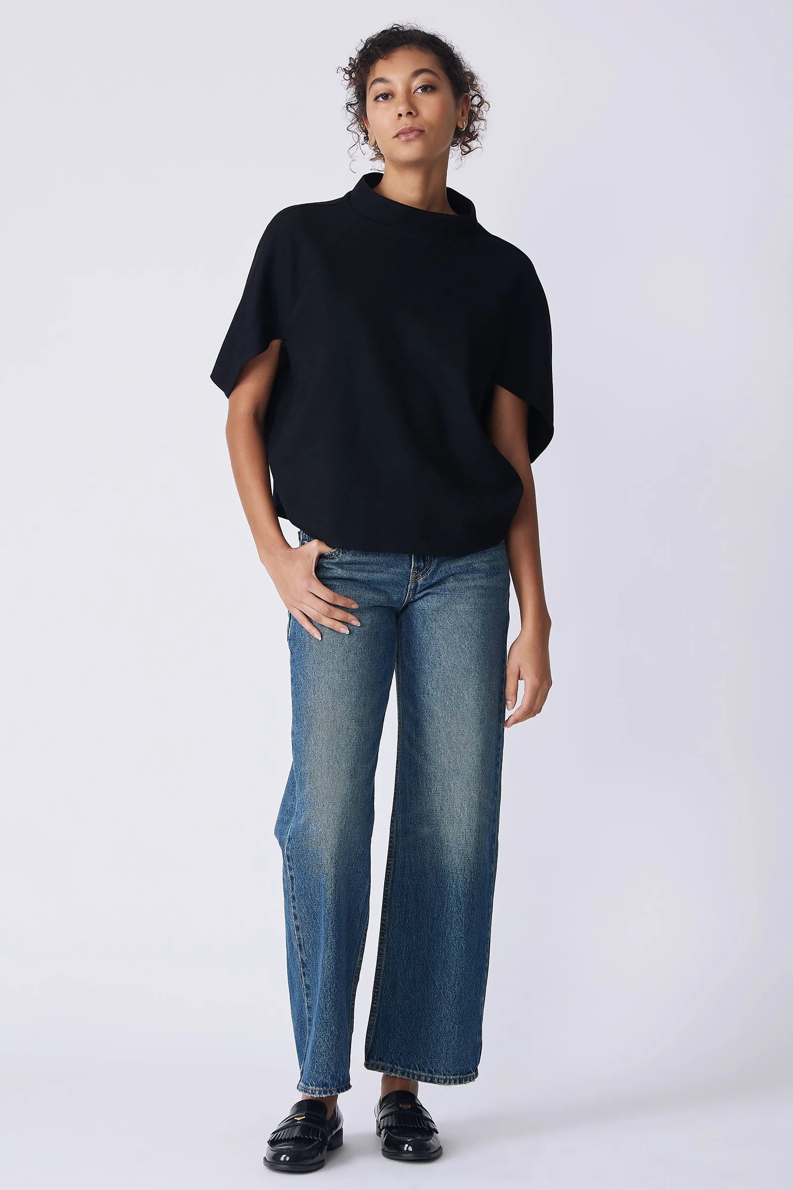 Elsa Cape Top - Black