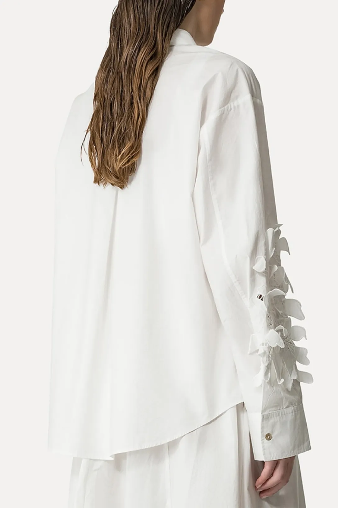 Embroidered Cotton Shirt | Bianco