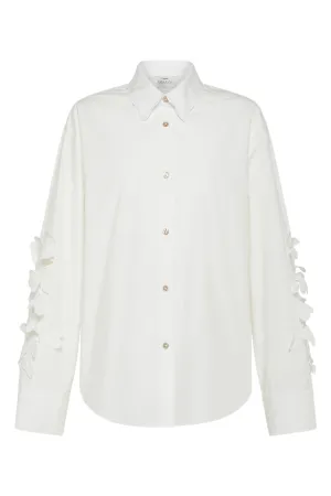 Embroidered Cotton Shirt | Bianco