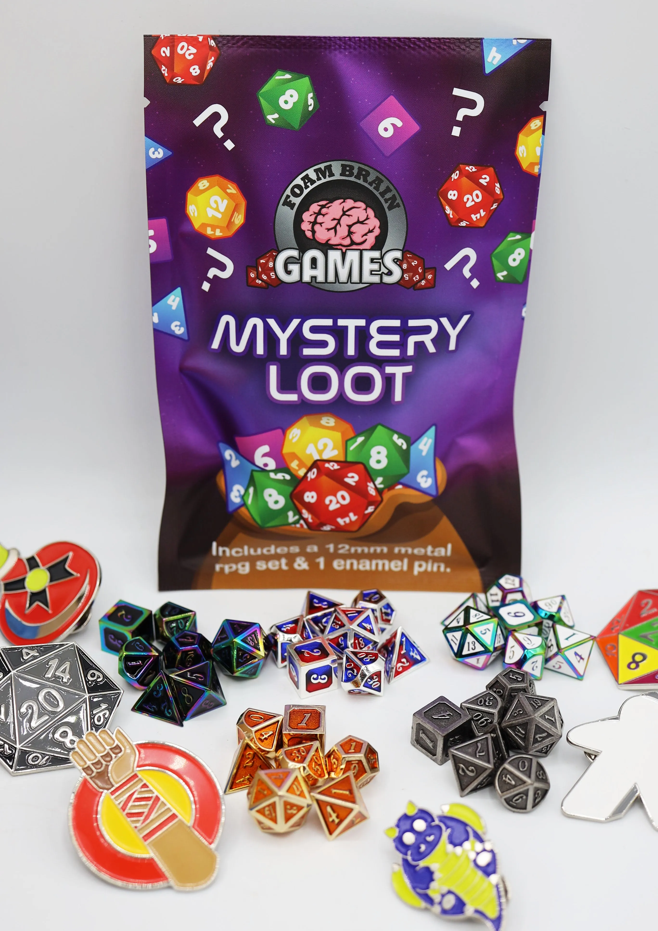 Epic Mystery Loot: Mini Metal RPG Set   Enamel Pin